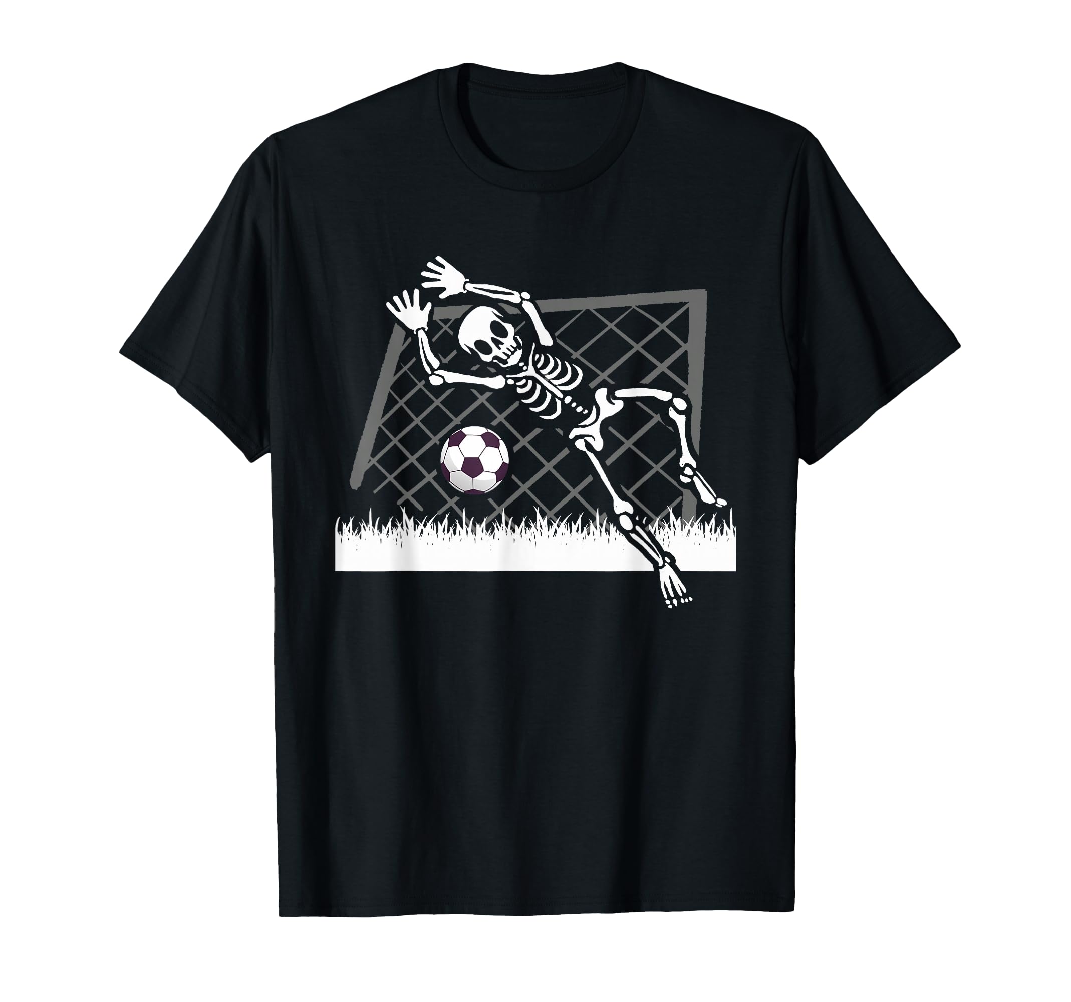 Skeleton Soccer Funny Halloween Party T-Shirt - Novelty Apparel Men Women - T-Shirt, Sweatshirt, Hoodie