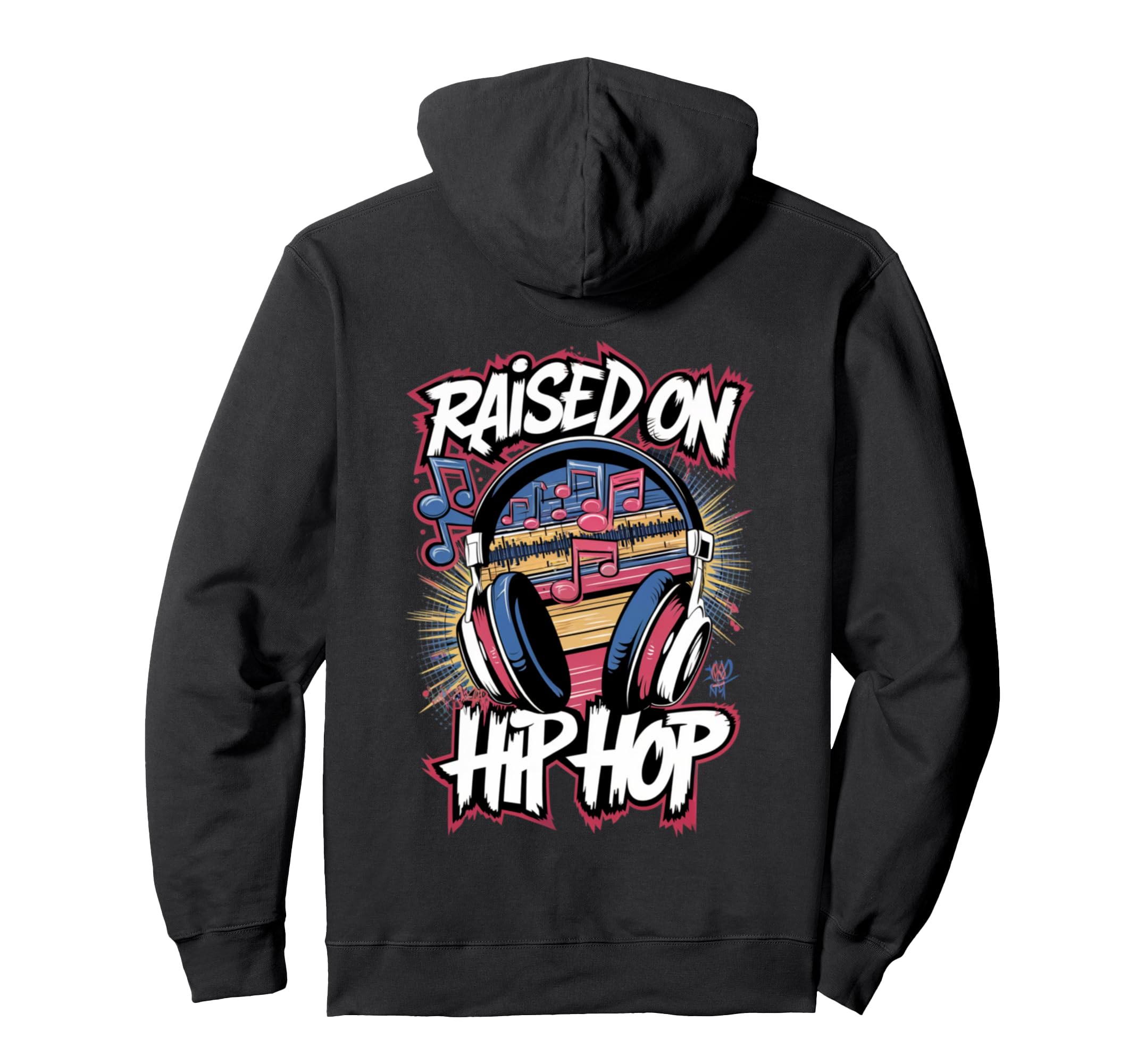 Raised Hip Hop Urban Dj Graffiti Old Hoodie - Casual Everyday Wear Unisex - T-Shirt, Sweatshirt, Hoodie