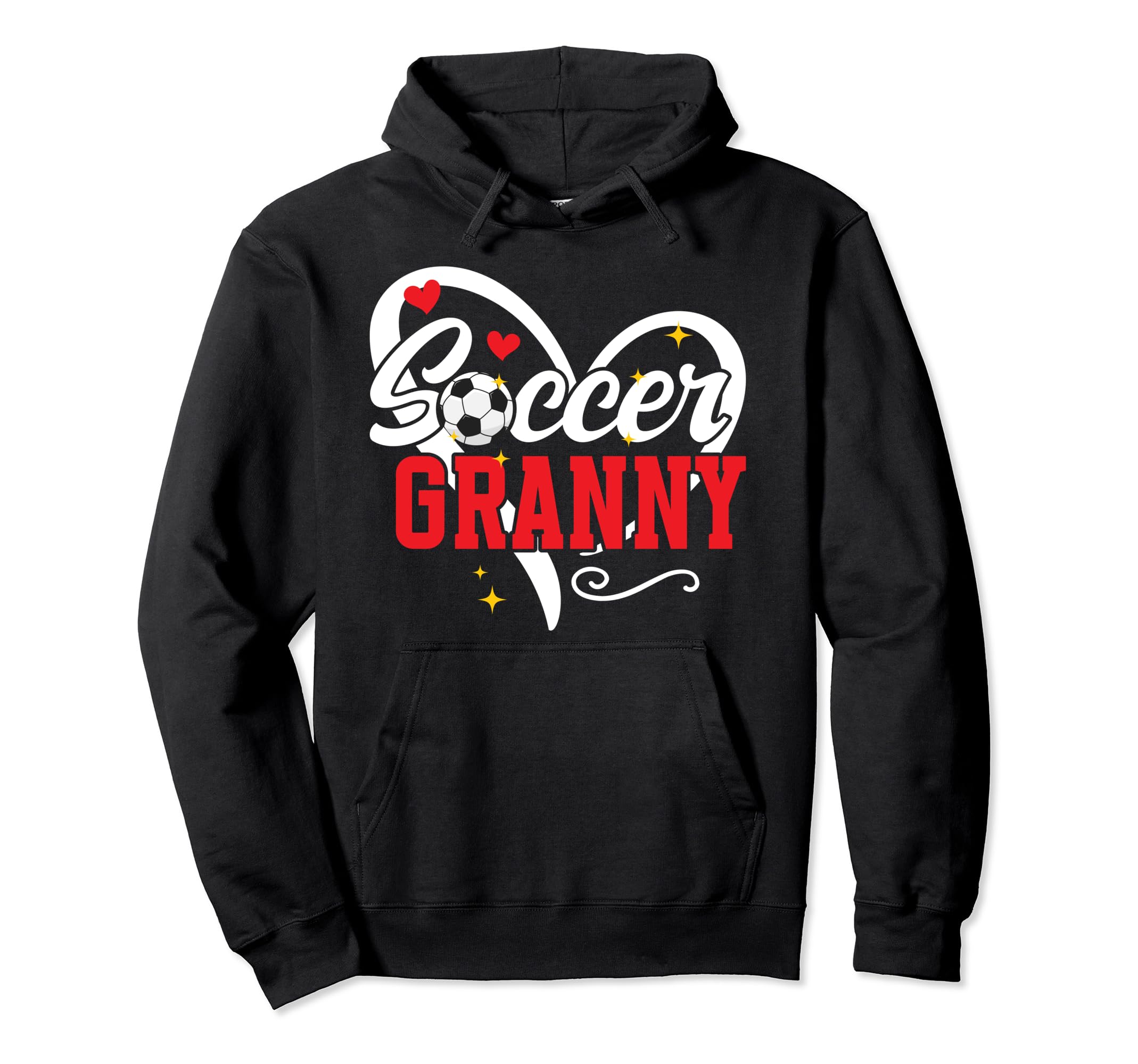 Soccer Granny Heart Grandma Granny Hoodie - Novelty Apparel for Adults - T-Shirt, Sweatshirt, Hoodie