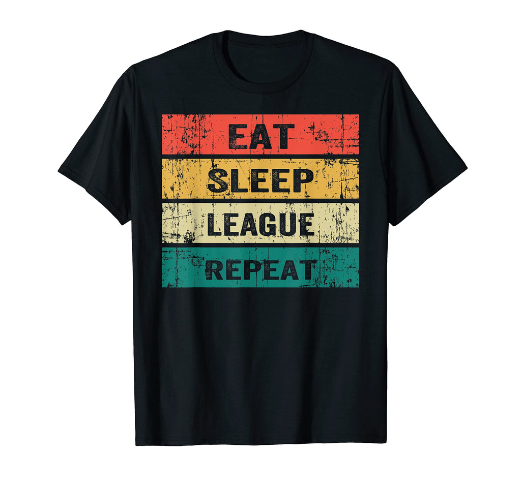Eat Sleep League Repeat Sports Game T-Shirt - Aesthetic Graphic Men Women - T-Shirt, Sweatshirt, Hoodie