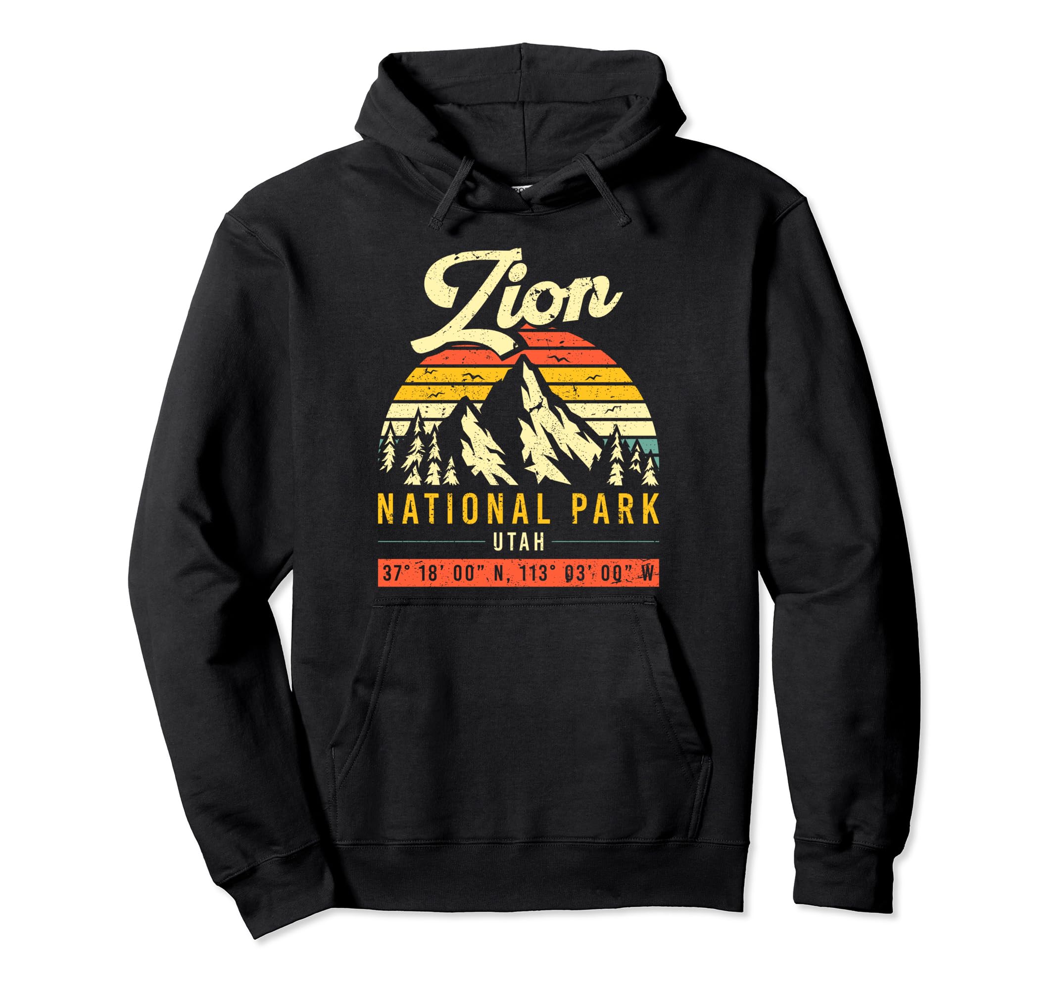 Zion Utah National Park Hoodie - Minimalist Print for Adults - T-Shirt, Sweatshirt, Hoodie