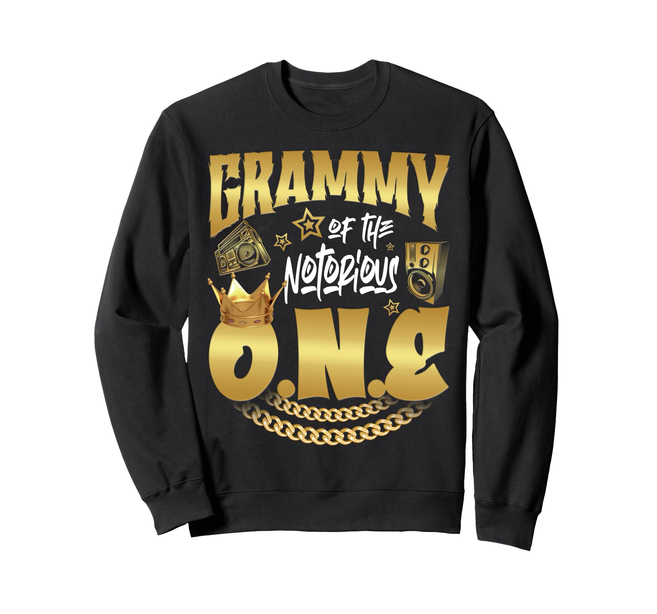 Grammy Notorious One Old School Sweatshirt - Fun Novelty Design for Adults - T-Shirt, Sweatshirt, Hoodie