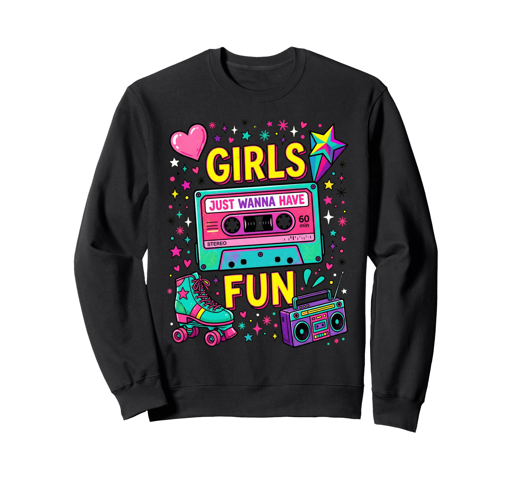 Vibrant 80S Cassette Tape And Sweatshirt - Unique Graphic for Adults - T-Shirt, Sweatshirt, Hoodie