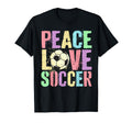 Peace Love Soccer Score Club Mom Game T-Shirt - Custom Art Print Unisex - T-Shirt, Sweatshirt, Hoodie