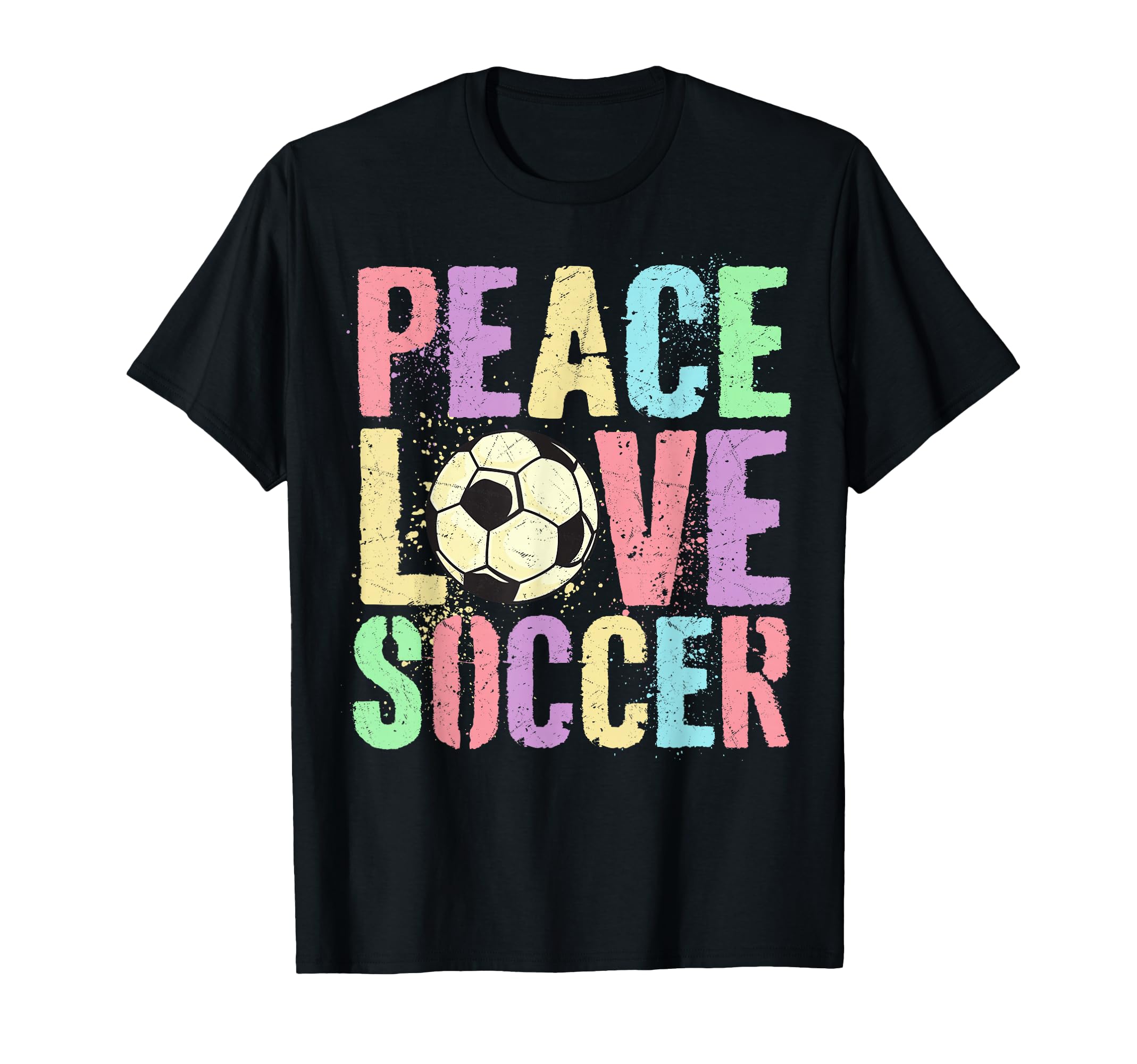 Peace Love Soccer Score Club Mom Game T-Shirt - Graphic Print for Adults - T-Shirt, Sweatshirt, Hoodie