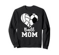 Ball Mom Heart Funny Soccer Sweatshirt - Unique Graphic Men Women - T-Shirt, Sweatshirt, Hoodie