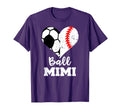 Ball Mimi Funny Soccer Baseball Heart T-Shirt - Casual Everyday Wear Unisex - T-Shirt, Sweatshirt, Hoodie