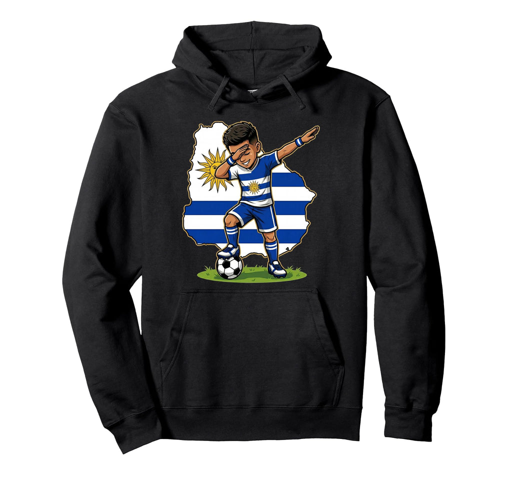 Uruguay Soccer Dab Flag Hoodie - Casual Everyday Wear Unisex - T-Shirt, Sweatshirt, Hoodie