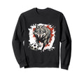 Wolf Playing Soccer Funny Animal Sweatshirt - Aesthetic Graphic Men Women - T-Shirt, Sweatshirt, Hoodie