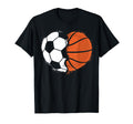 Heart Sports Soccer Basketball Ball T-Shirt - Minimalist Print for Adults - T-Shirt, Sweatshirt, Hoodie