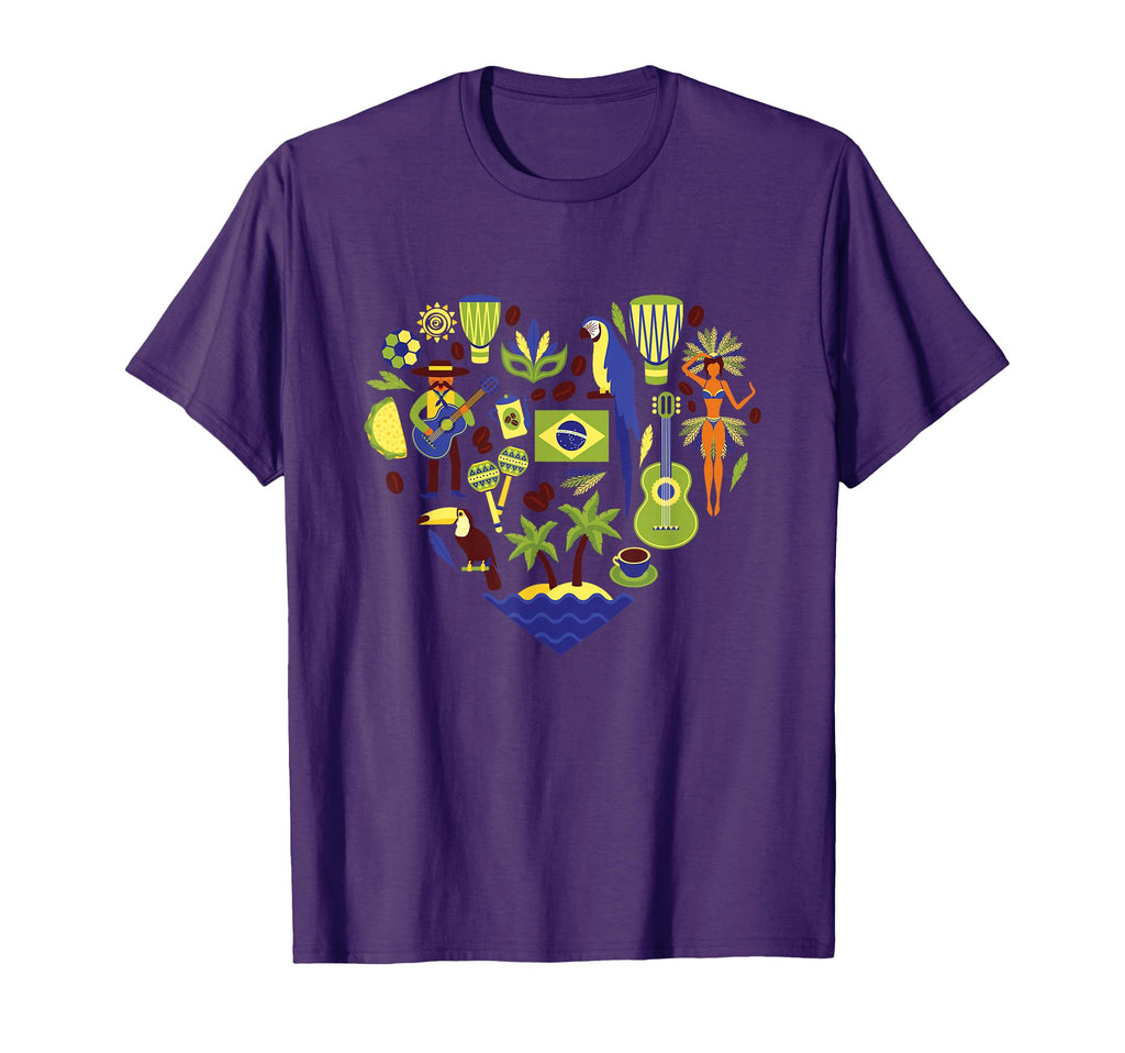 Brazil Heartbeat Soccer Beach Flag T-Shirt - Minimalist Print Unisex - T-Shirt, Sweatshirt, Hoodie