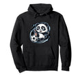 Soccer Player Panda Kicking Soccer Ball Hoodie - Minimalist Print Men Women - T-Shirt, Sweatshirt, Hoodie