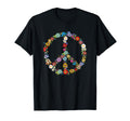 Love And Peace Flower Sign Hippie Lover T-Shirt - Minimalist Print Unisex - T-Shirt, Sweatshirt, Hoodie