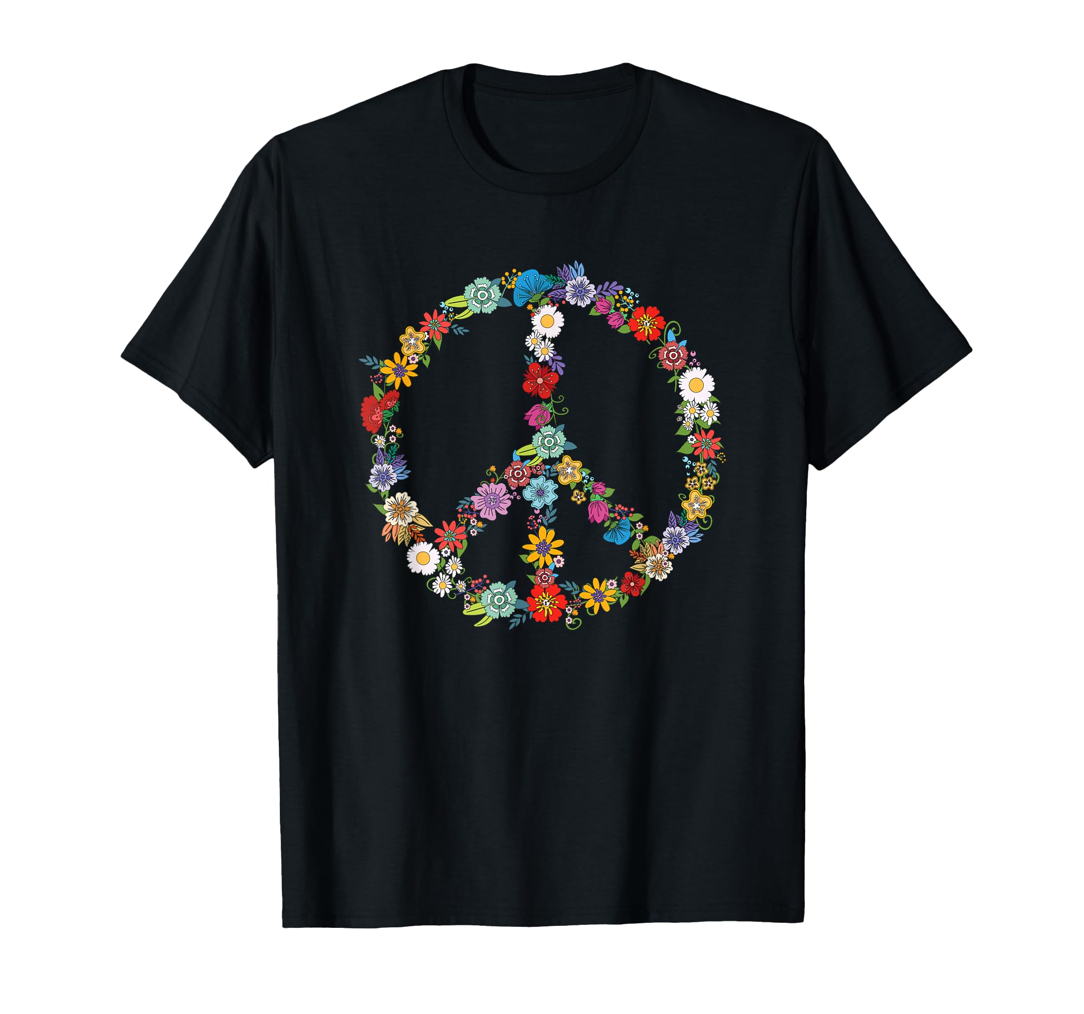Love And Peace Flower Sign Hippie Lover T-Shirt - Minimalist Print Unisex - T-Shirt, Sweatshirt, Hoodie