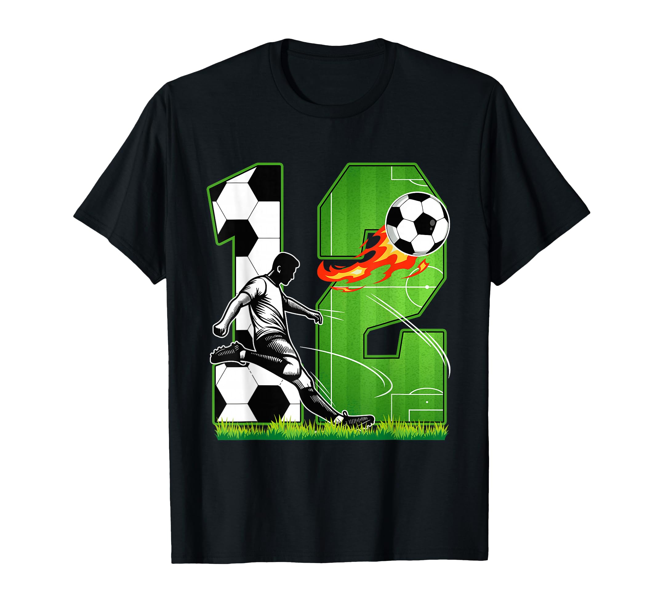 12Th Birthday Sport Party 12 Year T-Shirt - Custom Art Print for Adults - T-Shirt, Sweatshirt, Hoodie