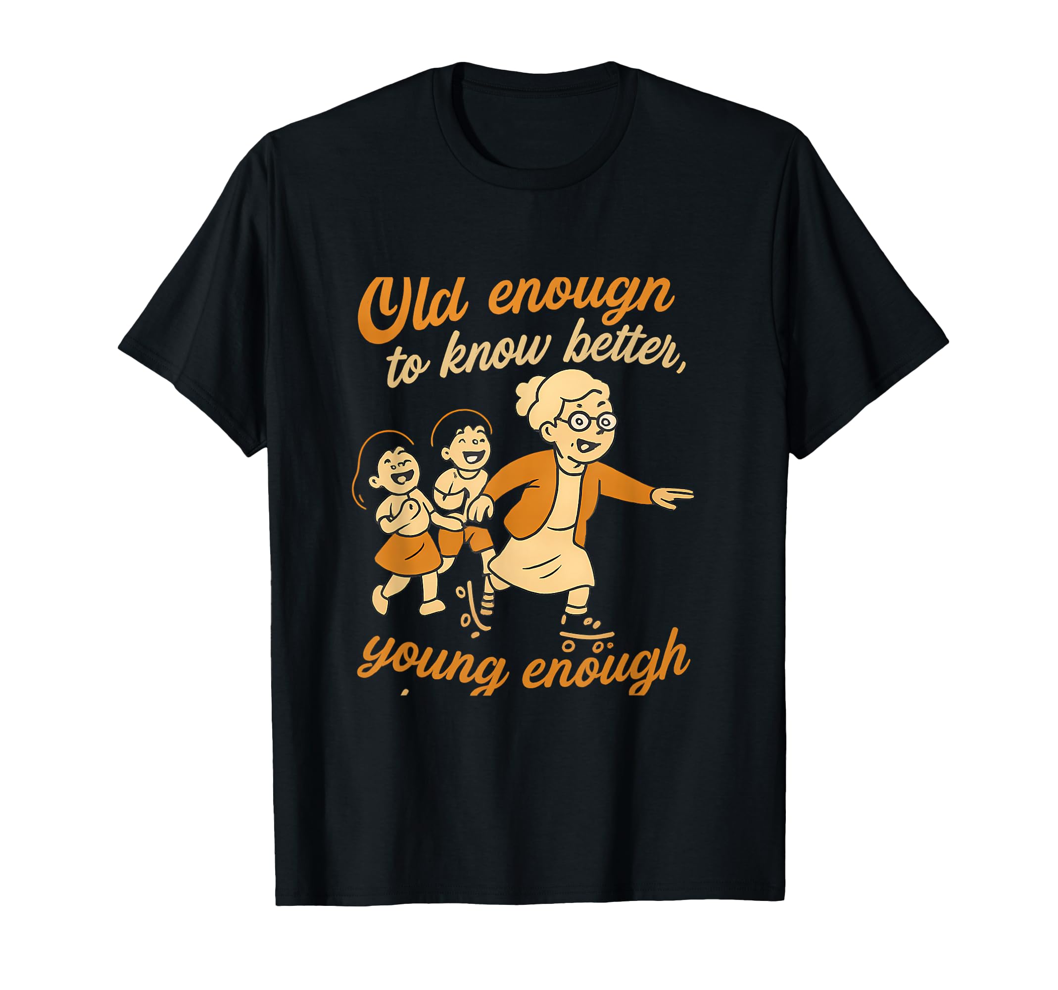 Grandma Roller Skate Cartoon Funny T-Shirt - Minimalist Print Men Women - T-Shirt, Sweatshirt, Hoodie