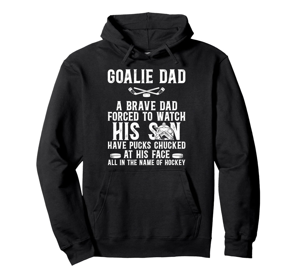 Hockey Goalie Dad Hockey Keeper Dad Hoodie - Graphic Print for Adults - T-Shirt, Sweatshirt, Hoodie