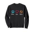 Peace Love Soccer Footballer Football Sweatshirt - Streetwear Style Unisex - T-Shirt, Sweatshirt, Hoodie