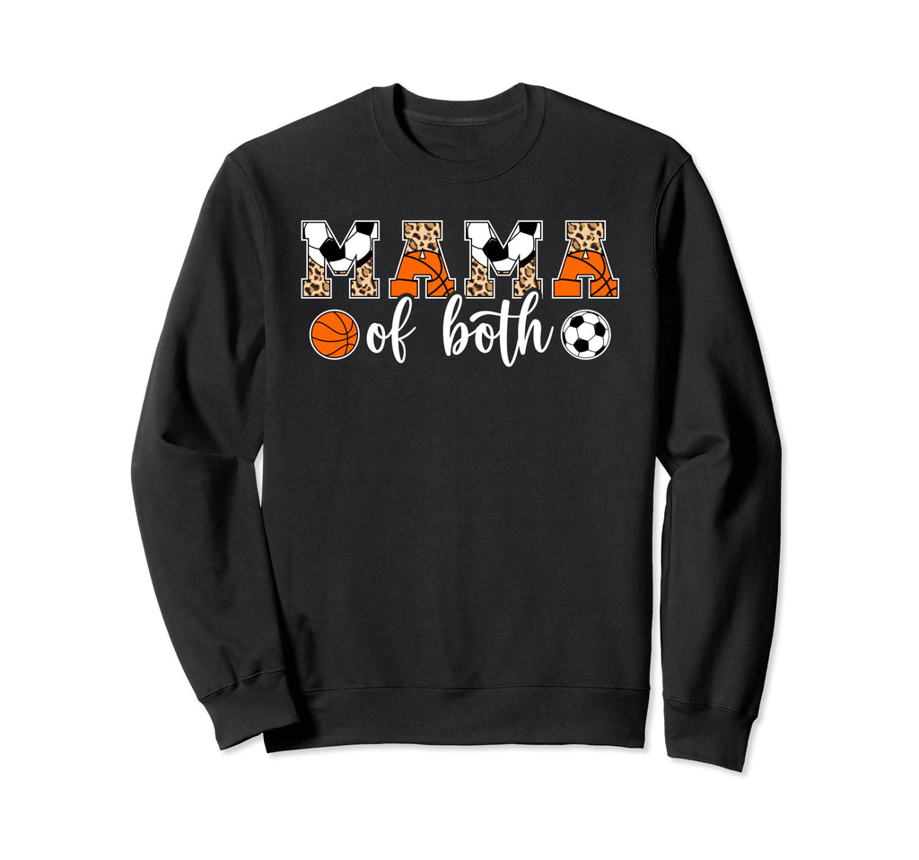 Mama Both Leopard Basketball Soccer Sweatshirt - Aesthetic Graphic Unisex - T-Shirt, Sweatshirt, Hoodie