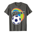 Rainbow Soccer Kick It Distressed T-Shirt - Trendy Graphic Unisex - T-Shirt, Sweatshirt, Hoodie