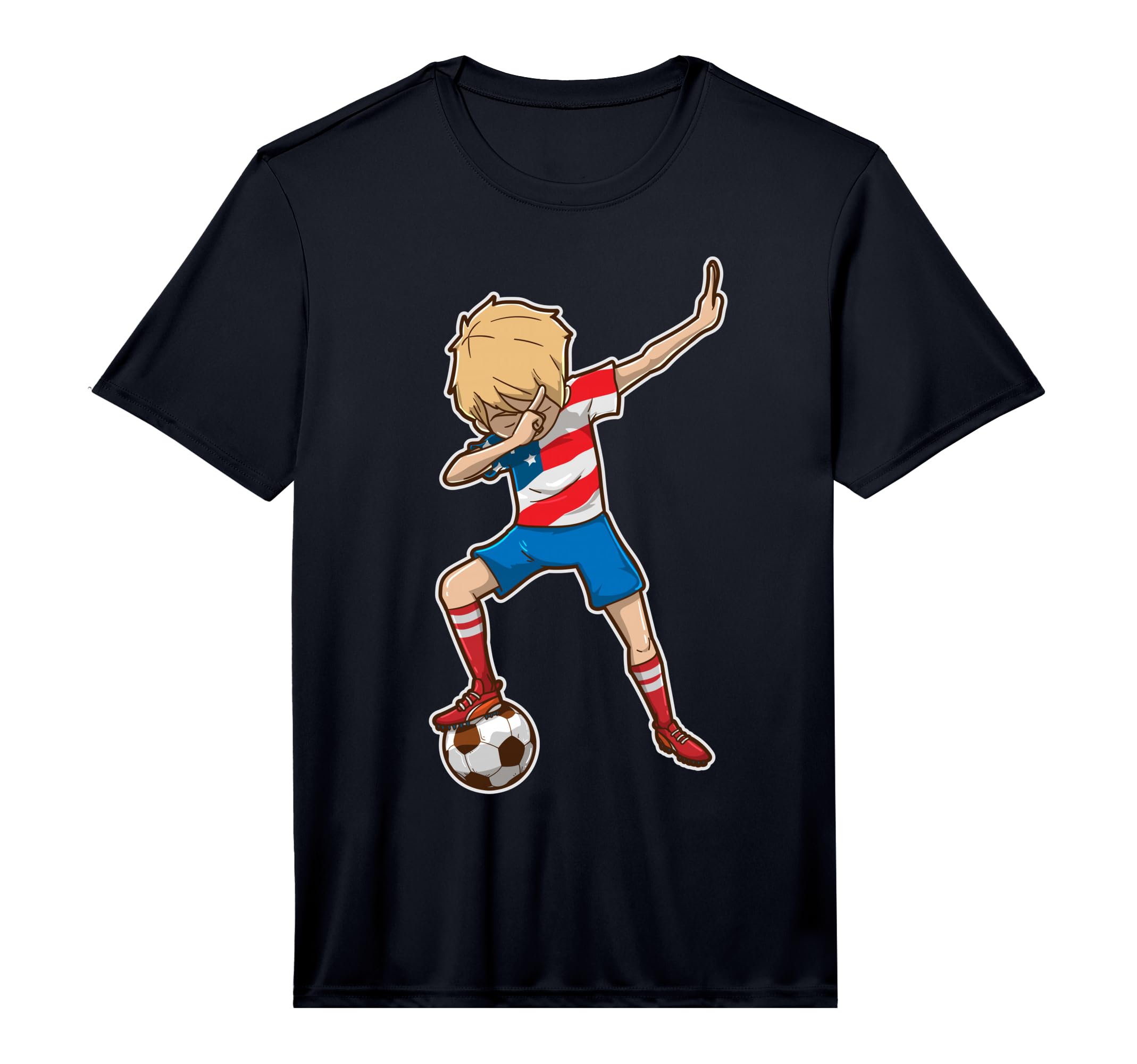 Soccer Dabbing Usa 4Th July American T-Shirt - Graphic Print for Adults - T-Shirt, Sweatshirt, Hoodie