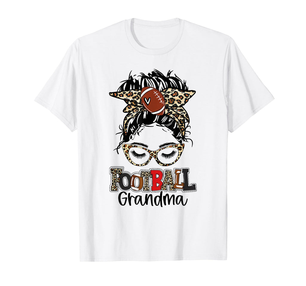 Leopard Messy Bun Grandma Life T-Shirt - Novelty Apparel Men Women - T-Shirt, Sweatshirt, Hoodie