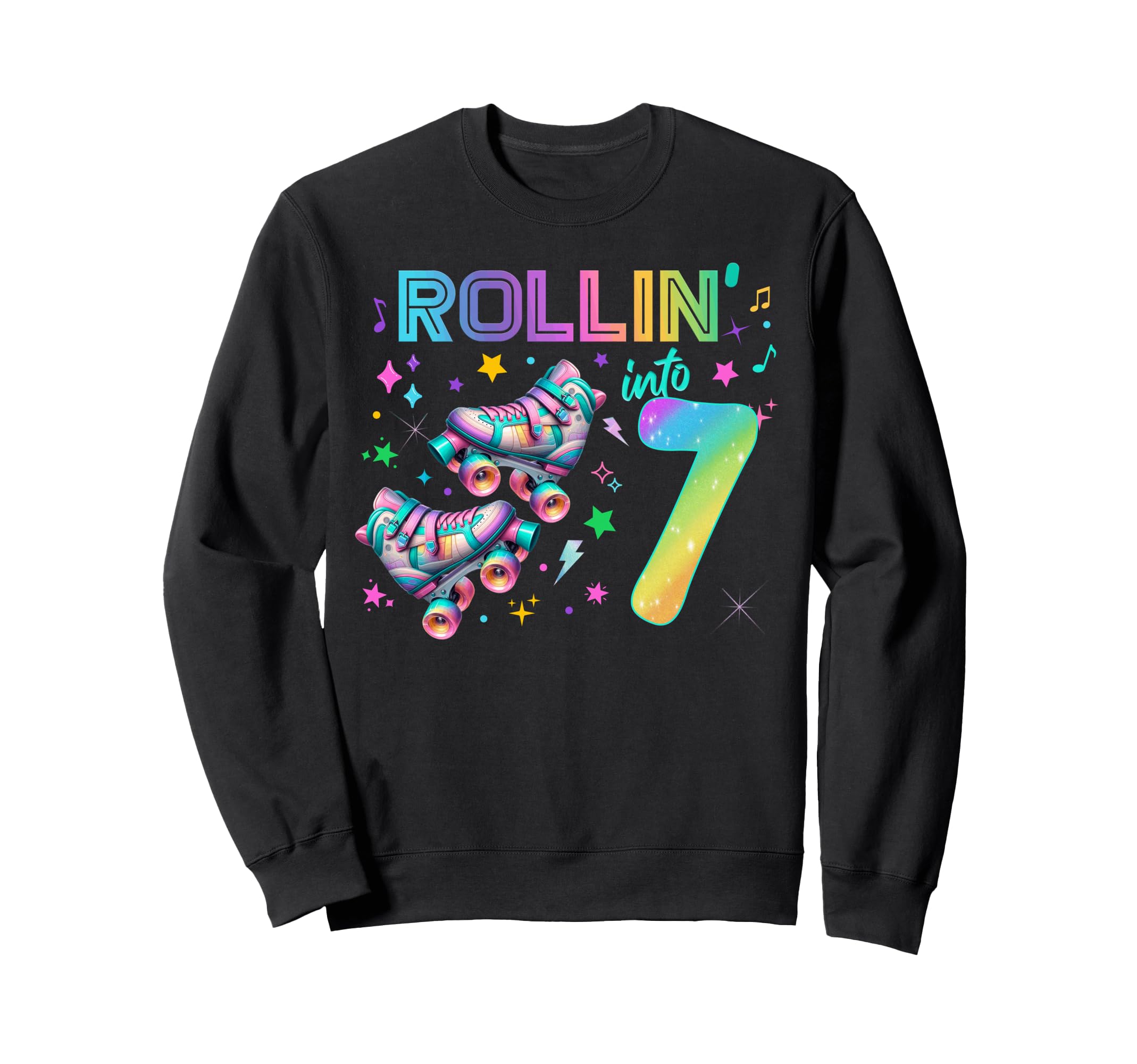 Roller Skates Birthday Outfit Sweatshirt - Custom Art Print for Adults - T-Shirt, Sweatshirt, Hoodie