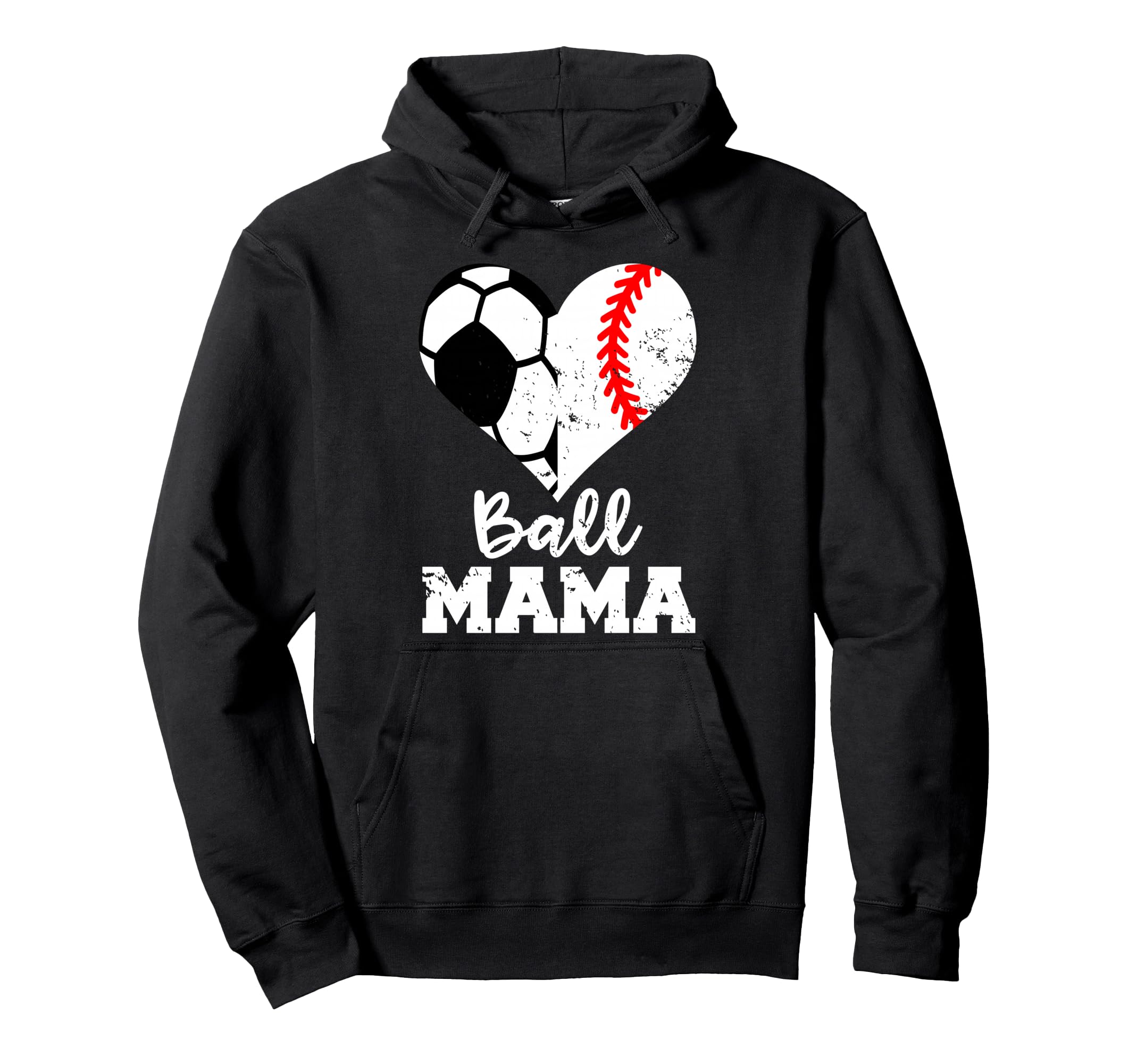 Ball Mama Funny Soccer Baseball Mama Hoodie - Aesthetic Graphic Unisex - T-Shirt, Sweatshirt, Hoodie