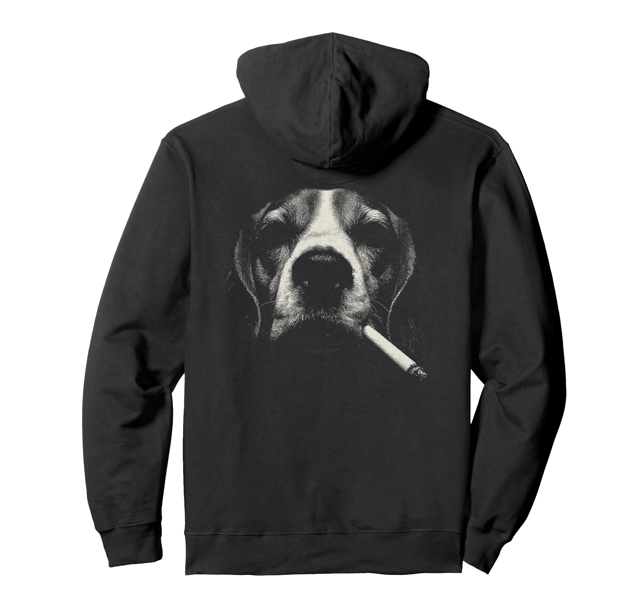 Beagle Smoking Cigarette Grunge Meme Hoodie - Unique Graphic for Adults - T-Shirt, Sweatshirt, Hoodie