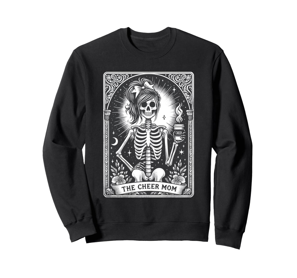 Funny Cheer Mom Halloween Tarot Card Sweatshirt - Unique Graphic Men Women - T-Shirt, Sweatshirt, Hoodie