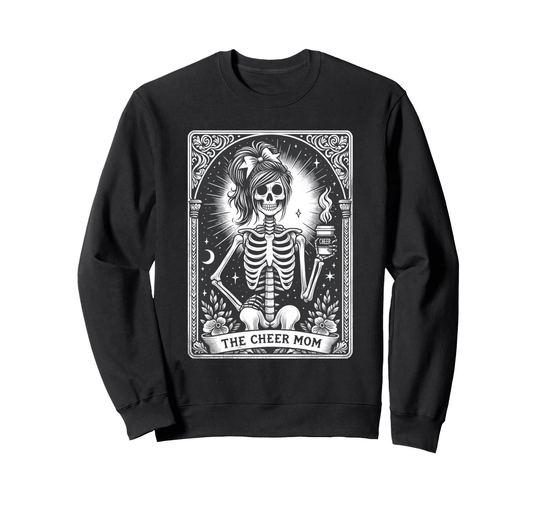 Funny Cheer Mom Halloween Tarot Card Sweatshirt - Unique Graphic Men Women - T-Shirt, Sweatshirt, Hoodie