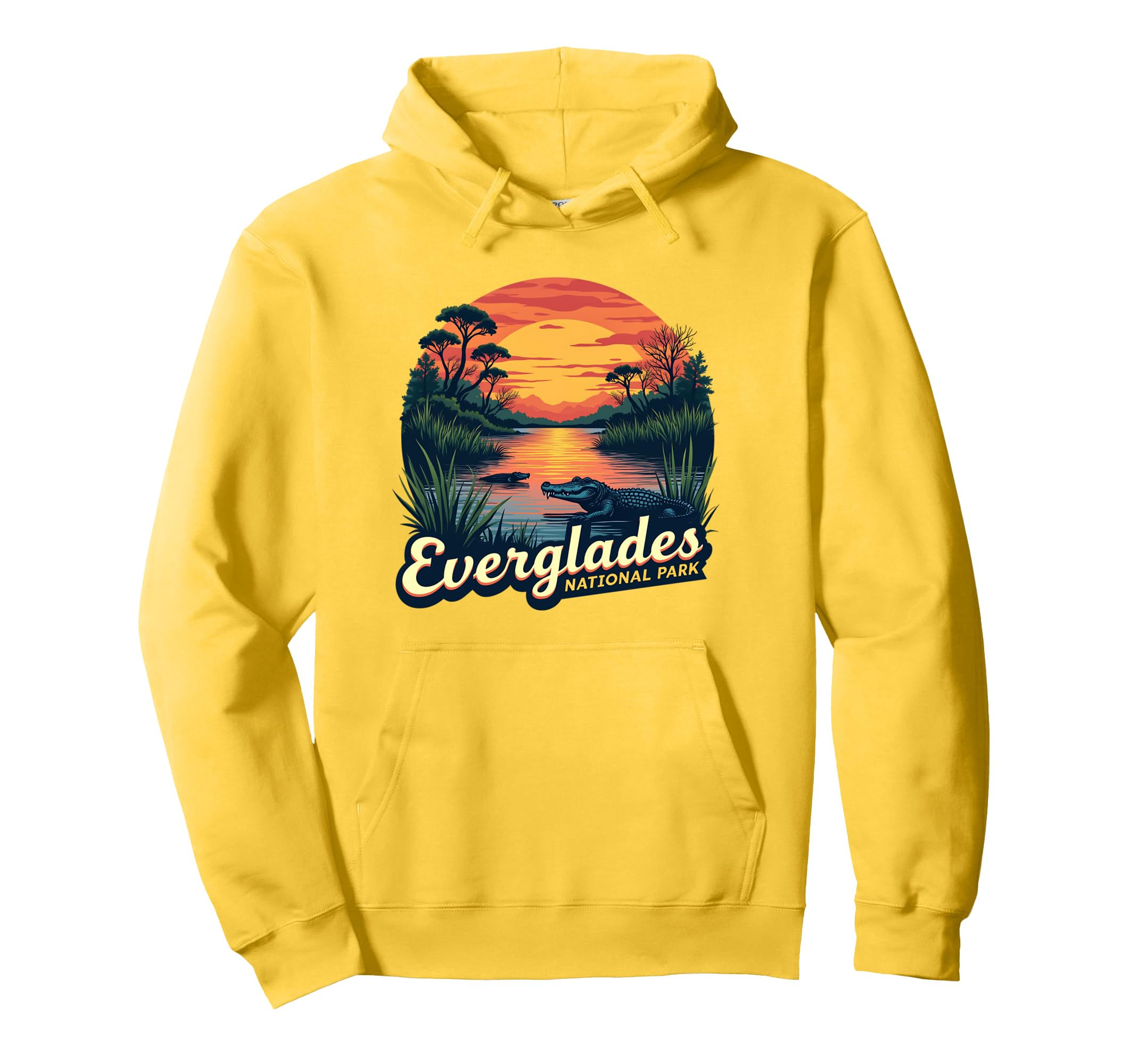 Everglades National Park Wildlife Sunset Hoodie - Trendy Graphic for Adults - T-Shirt, Sweatshirt, Hoodie