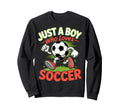 Just Who Loves Soccer Footbal Sweatshirt - Minimalist Print Men Women - T-Shirt, Sweatshirt, Hoodie