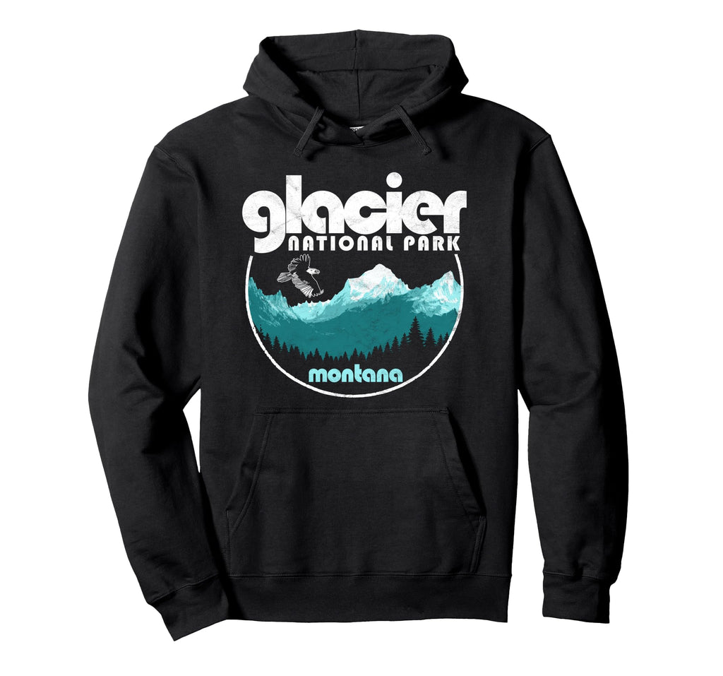 Glacier National Park Montana Nature Hoodie - Trendy Graphic Unisex - T-Shirt, Sweatshirt, Hoodie