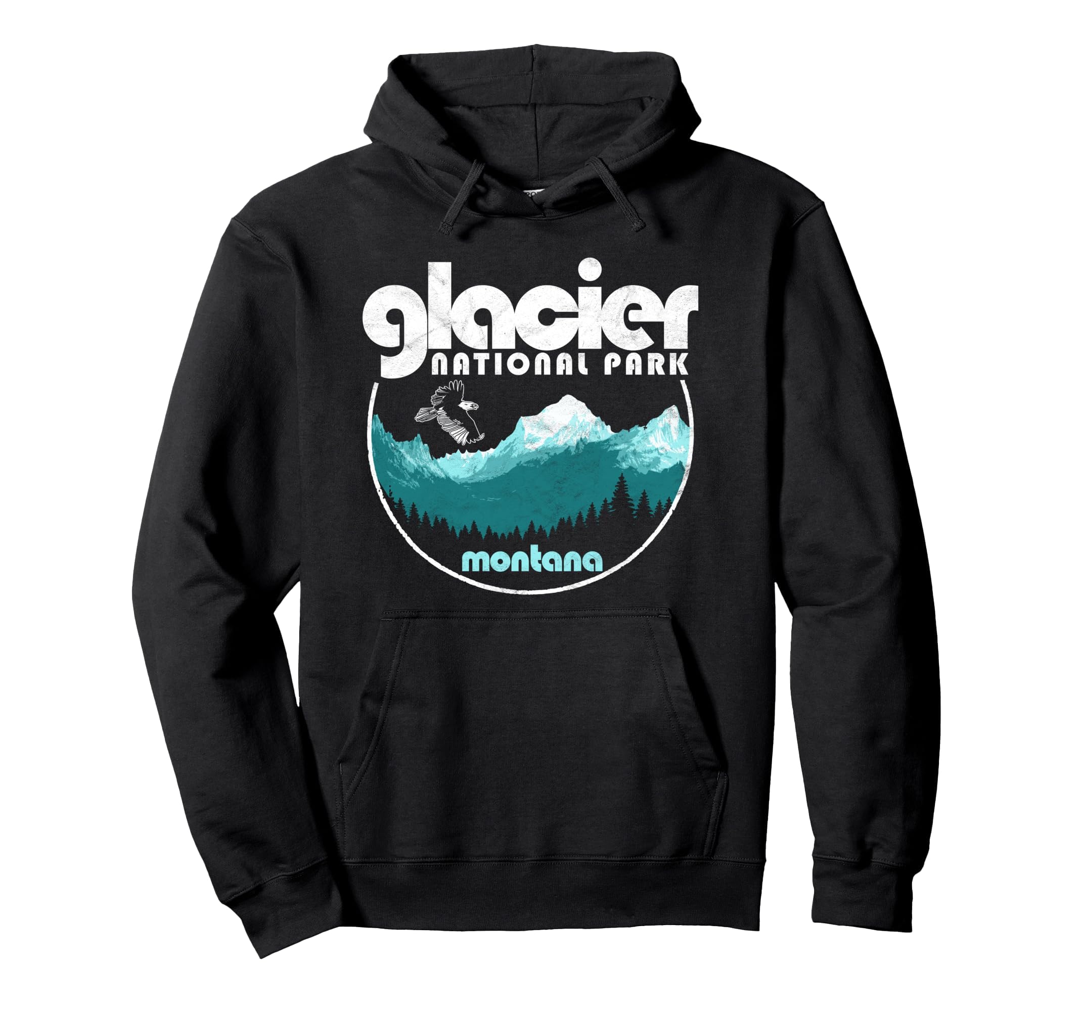 Glacier National Park Montana Nature Hoodie - Trendy Graphic Unisex - T-Shirt, Sweatshirt, Hoodie