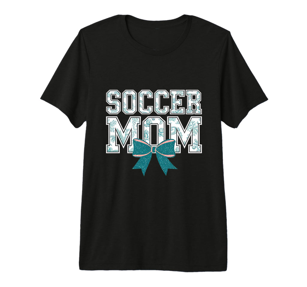 Soccer Mom Coquette Bow Mothers Day Tri T-Shirt - Trendy Graphic Unisex - T-Shirt, Sweatshirt, Hoodie