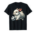 Bunny Soccer Player Rabbit Kicking Ball T-Shirt - Unique Graphic Unisex - T-Shirt, Sweatshirt, Hoodie