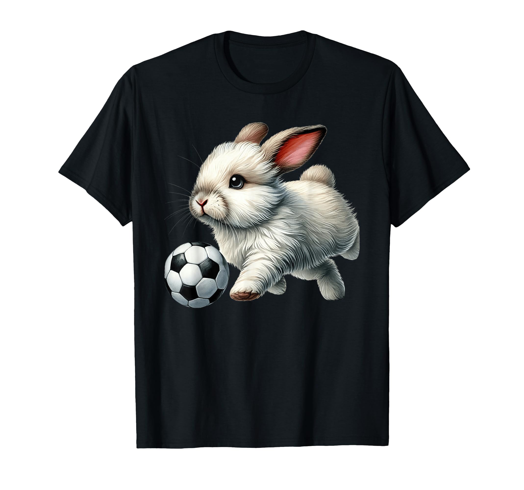 Bunny Soccer Player Rabbit Kicking Ball T-Shirt - Unique Graphic Unisex - T-Shirt, Sweatshirt, Hoodie