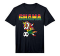 Dabbing Unicorn Ghana Soccer Fans T-Shirt - Minimalist Print Men Women - T-Shirt, Sweatshirt, Hoodie
