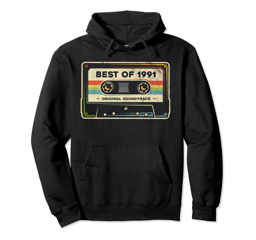 Best 1991 Mixtape 33Rd Birthday Cassette Hoodie - Streetwear Style Unisex - T-Shirt, Sweatshirt, Hoodie