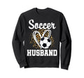 Soccer Husband Leopard Heart Sweatshirt - Trendy Graphic Men Women - T-Shirt, Sweatshirt, Hoodie