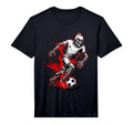 Skeleton Soccer Player Spooky Halloween T-Shirt - Unique Graphic Men Women - T-Shirt, Sweatshirt, Hoodie