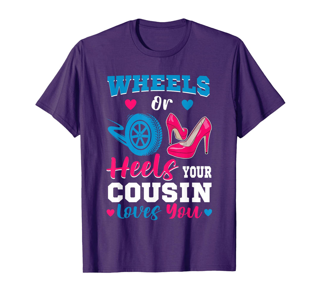 Wheels Or Heels Your Cousin Loves T-Shirt - Aesthetic Graphic for Adults - T-Shirt, Sweatshirt, Hoodie