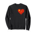 China Patriotic Heart Flag Art World Sweatshirt - Custom Art Print Unisex - T-Shirt, Sweatshirt, Hoodie