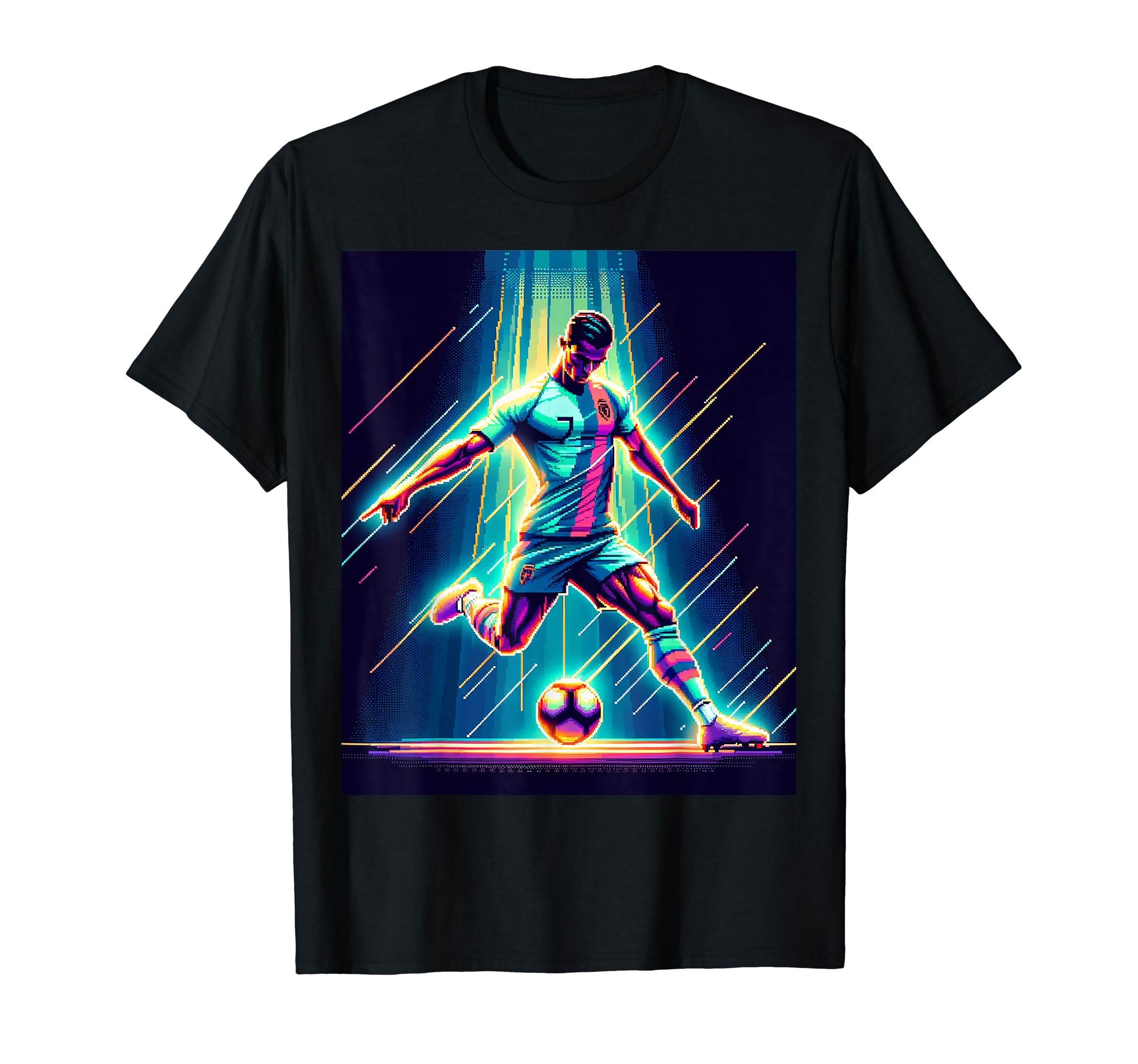Football Star Gaming Arcade Soccer T-Shirt - Custom Art Print Men Women - T-Shirt, Sweatshirt, Hoodie