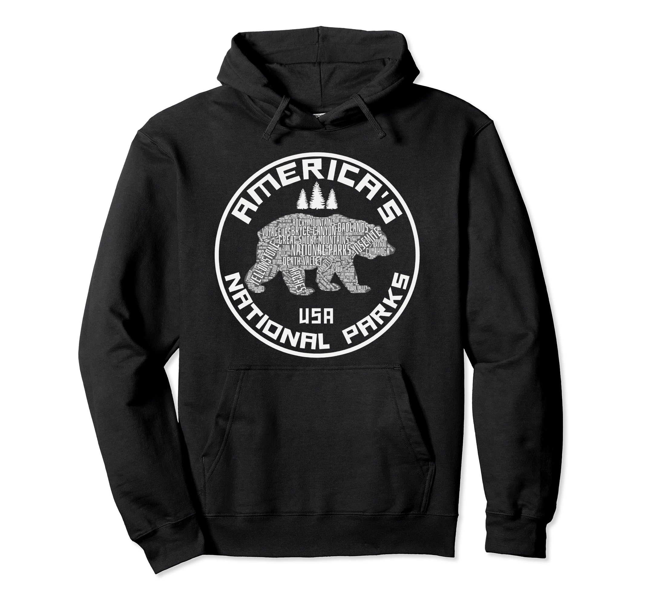 National Parks Bear Hiking Travel Hoodie - Streetwear Style Men Women - T-Shirt, Sweatshirt, Hoodie