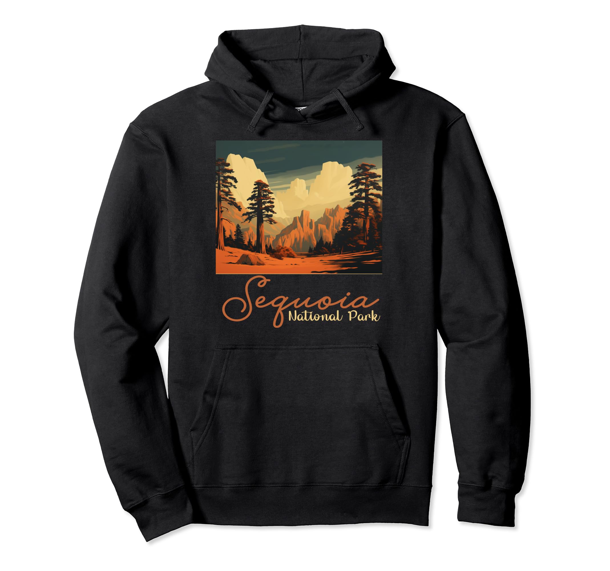 Sequoia National Park Tree Minimalist Hoodie - Unique Graphic for Adults - T-Shirt, Sweatshirt, Hoodie