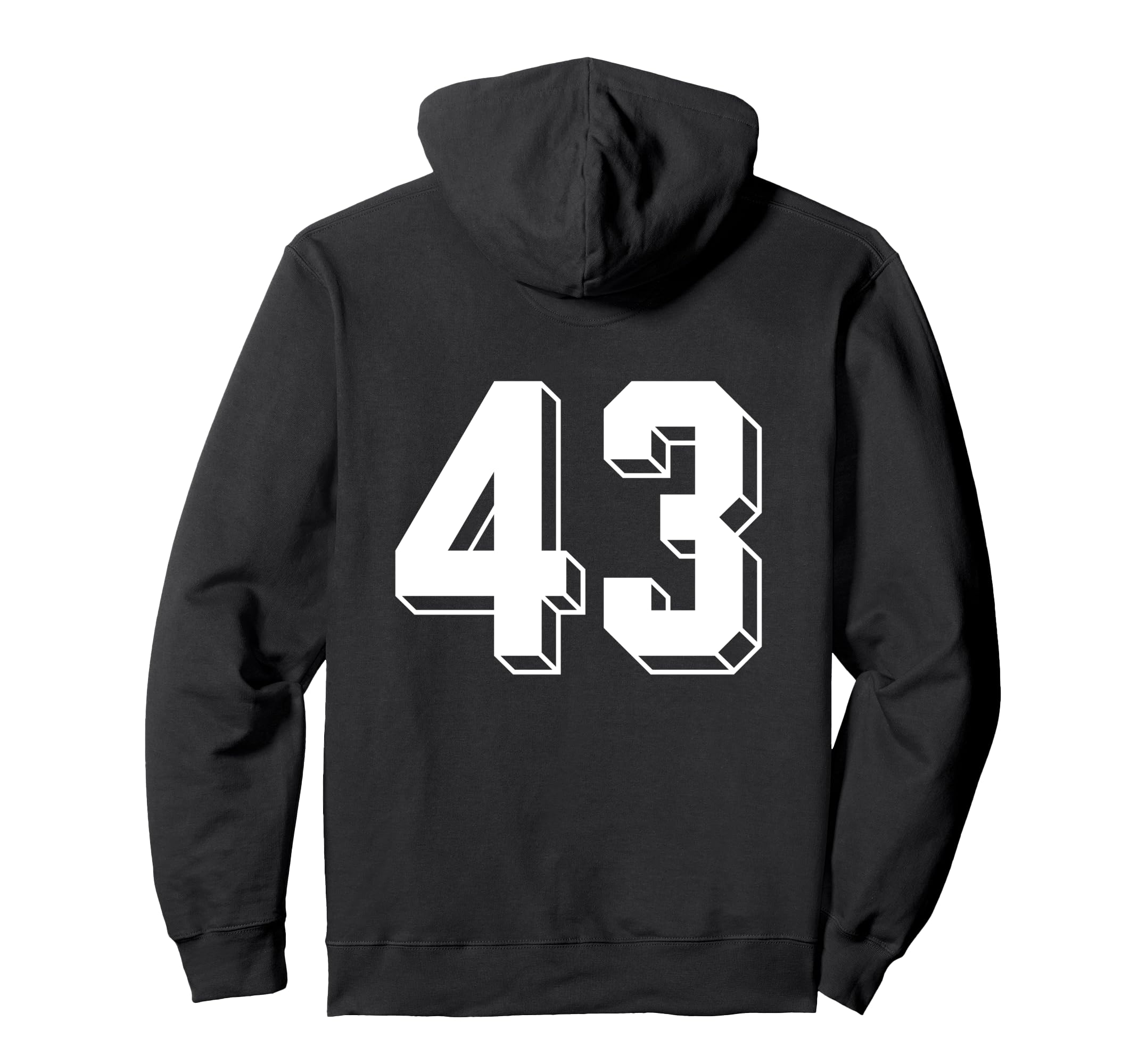 Number 43 Backside 80S 90S Team Jersey Hoodie - Minimalist Print Men Women - T-Shirt, Sweatshirt, Hoodie