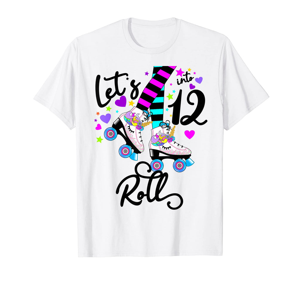 12Th Roller Skate Birthday Lets T-Shirt - Casual Everyday Wear for Adults - T-Shirt, Sweatshirt, Hoodie
