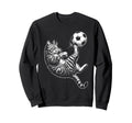 Funny Soccer Cat Kicking Ball Animal Sweatshirt - Streetwear Style Unisex - T-Shirt, Sweatshirt, Hoodie